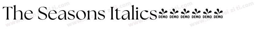 The Seasons Italics字体转换